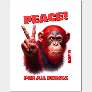 "Serene Harmony: PEACE FOR ALL BEINGS" Posters and Art